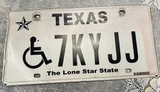1pc Disabled Texas Handicapped License Plate 7KYJJ picture