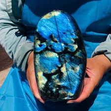 4.42LB Natural Labradorite Polished Freeform Specimen Healing Crystal Rock Decor picture