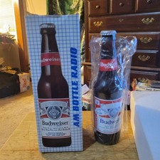 Vintage Budweiser Beer Bottle AM Transistor Novelty Radio picture