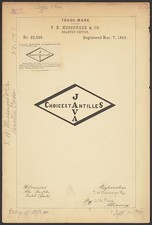 1893 T H Messenger Co Trademark Registration Choicest Antilles Java Coffee picture