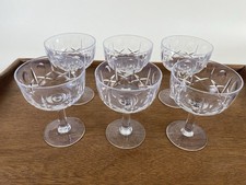 Six Antique Lead Crystal Champagne Cocktail Coupes picture