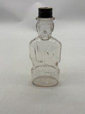 Vintage 50’s Abraham Lincoln Glass Bank Bottle Lincoln Foods Lawrence MA w/ Cap picture