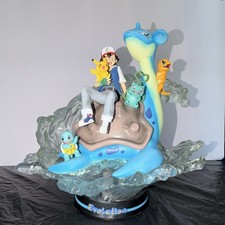 Pokémon Ash Ketchum Pikachu Lapras Squirtle Bulbasaur Statue Figure Lamp picture