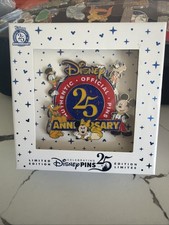 Disney Parks 2025 25th Anniversary Mickey And Friends Mini Jumbo Trading Pin LE picture