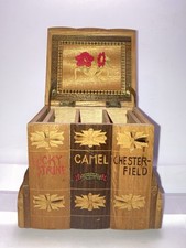 Vintage 1940's BOX Cigarette Tobacco Wood Case Desktop Souvenir of Hollywood, CA picture
