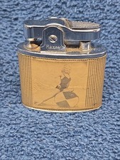 Vintage 1956 Royal Automatic Super Lighter Pinup Girl both sides Cigarette 98766 picture