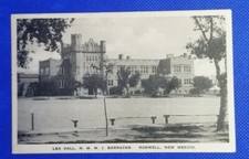 1929 Vintage Post Card: Lea Hall, N.M.M.I. Barracks. Roswell, New Mexico. NM picture