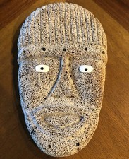 Authentic Alaskan Native Inuit/ Inupiaq Hand Carved Spirit Mask Foss Whale picture