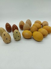 Wooden Eggs Decor Lot Of 16 Various Brands Easter picture