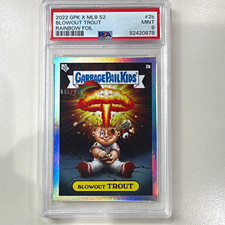 Topps 2022 GPK x MLB S2 Blowout Trout #2b Rainbow Foil PSA 9 Mike Trout Angels picture