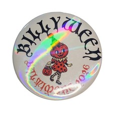 Two Billy Strings Billyween Holographic Button Pin - Baltimore 2026 BMFS picture