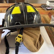 Vintage Cairnes & Bros 1010 Fireman Fire Hard Hat Helmet SHELL BLACK 1999 picture