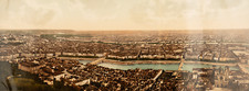 Lyon. Panorama taken from n. D. de Fourvière.   photochrome, vintage photochrome picture