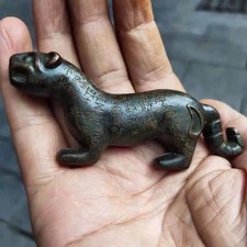 Antique Chinese Tiger Tally Pair Ancient Military Token Collectible Ornament picture