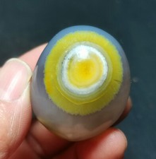 RARE 51G Natural Inner Mongolia Gobi Eye Agate Eye Stone Series WYY2351 picture