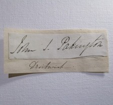 John Pakington 1st Baron Hampton, Autograph Signature, 1799-1880 Secretary State picture