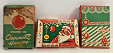 Vtg 50/60s LOT OF 3 Open BOXES of Christmas Ornament  Hangers Hooks JAPAN Santa picture