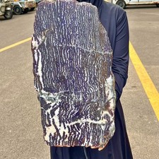 8.13LB   High quality zebra stone quartz hand sliced specimen healing picture