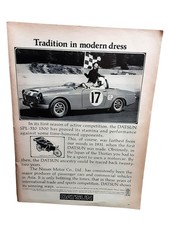 1964 Datsun SPL-310 1500 Vintage Print Ad Racing Sports Car Tokyo Olympics picture