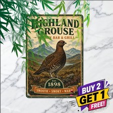 Scottish Highland Grouse Bird Metal Sign Vintage Bar Pub Tin Wall Plaque picture