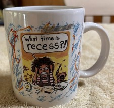 Vintage Noteworthy Mug – “What Time Is Recess?” – Funny Teacher Cartoon – Excel picture