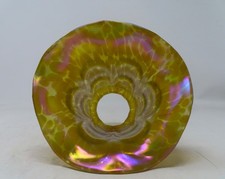Gorgeous Hand Blown Antique Glass Lamp Shade done in a Iridescent Design picture