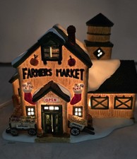 Vintage Lemax 1998 Farmers Market Harvest Crossing #85277 Christmas Village picture