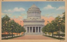 Grant's Tomb New York City New York Building Posted Linen Vintage Post Card picture