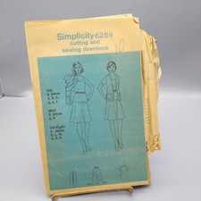 Vintage Sewing PATTERN Simplicity 6259, Jiffy Simple to Sew Misses 1974 Knits picture