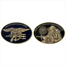 GENUINE U.S. NAVY SEAL TEAM TRIDENT BRONZE BLACK 2
