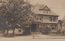 Large Colonial Revival House RPPC Real Photo Postcard c1910 Street View picture
