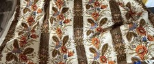 Vintage 5 Th Avenue Design Fabric Floral Screen Print Panel Scotchguard 10 Yards picture