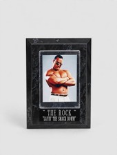 The Rock Dwayne Johnson Photo Plaque Layin' The Smack Down Black Marble WWE WWF picture