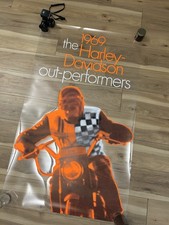 Vintage 1969 NOS Harley Davidson Dealership Advertisement with Corporate Letter picture