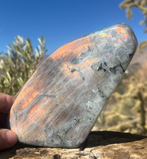 Rare Orange Flash Labradorite 2.5lb Large Polished Crystal Mineral Specimen 7