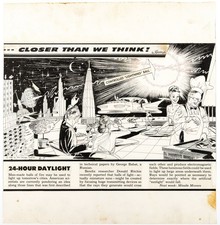 1960 CLOSER THAN WE THINK Original Sunday COMIC STRIP ART Arthur Radebaugh picture