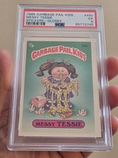1985 TOPPS GARBAGE PAIL KIDS STICKERS MESSY TESSIE #45b GLOSSY OS2 CARD PSA 5 EX picture