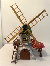 Smurf Large Windmill Mushroom House Playset Cottage Peyo 99% complete picture