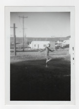 Vintage 1964 Photo Weird Abstract Blur Dancing Woman Leaping Field Creepy OCT 64 picture