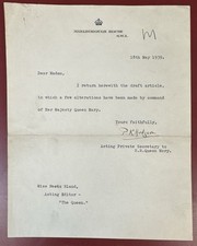 Great Britain, King Edward VII & Queen Alexandra, 1939 Letter & 12 Page Article picture