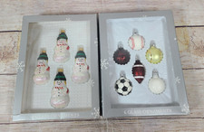 Vintage Target Christmas Ornaments Lot Of 2 Sports Snowmen 2003 New Old Stock picture