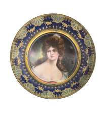 Antique 1907 Dresden Vienna Art Plate #208 Marianne Gibson Girl Tin Litho Meeks picture