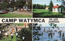 Watertown SD South Dakota YMCA Camp Watymca Lake Kampeska Vtg Postcard J33 picture