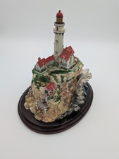 Lenox Light at Land’s End w/ Waves Collection Island Lighthouse 1998 Wood Base picture