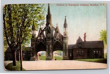 1910 Greenwood Cemetery Entrance Brooklyn NY Postcard J. Stern picture