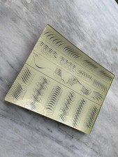 Signed John Darien Glass Decoupage Tray Vintage Art with Calligraphy picture