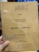 1925 READING COMPANY ANNUAL REPORT, With Map picture
