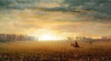 Oil painting Sunset-of-the-Prairies-Albert-Bierstadt-Oil-Painting Sunset-of-the- picture