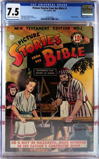 🌟 CGC 7.5 PICTURE STORIES FROM THE BIBLE #1 DC 1944 🔑 1st JESUS in comics RARE picture