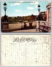 Twelfth Street Paseo Sunken Gardens Kansas City MO Postcard picture